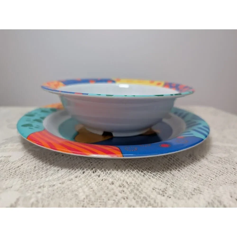 Vintage Kids Selandia Disney Lion King Plate & Bowl Set 90s Multicolored
